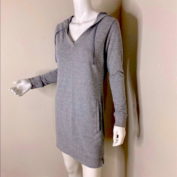 NICE GRAY L/S HOODIE SWEATSHIRT DRESS! - Picture 5 of 5